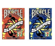 2 Decks  Bicycle Slurpee 7 Eleven Playing Cards Red & Blue Foil Made In USA 2020
