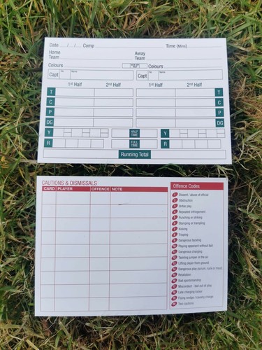 Rugby referee score cards - rugby,