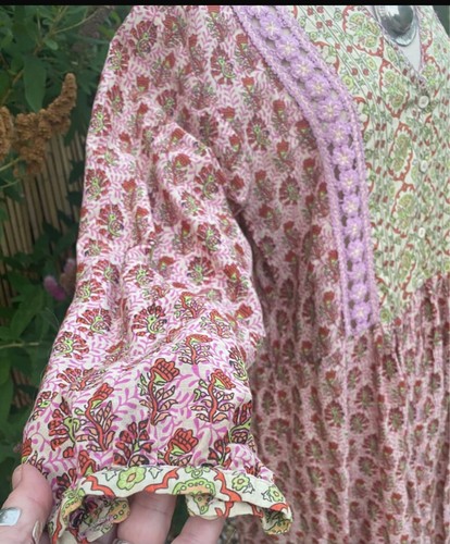 Zara cotton printed maxi dress - printed,