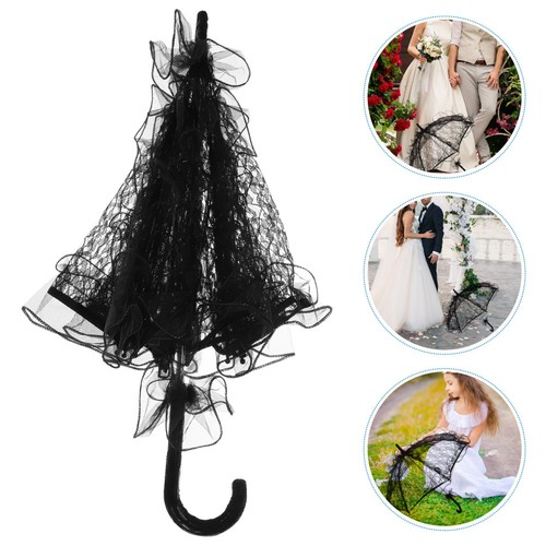 Reusable black lace wedding - black,