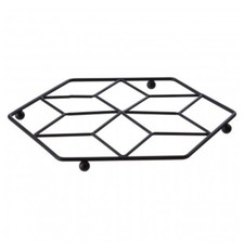 Vertex Contour Black Heat Resistant Worktop Protector Surface Pot Holder Trivet