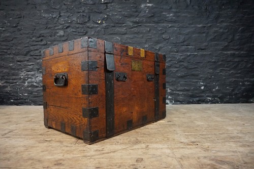 Large antique iron banded - large,