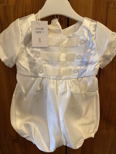 Baby boy christening romper - boy,