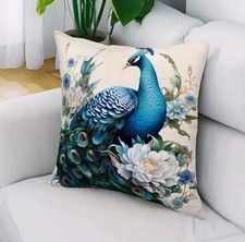 Peacock Cushion Cover Bird