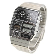 Citizen ANA-DIGI TEMP JG2101-78E Silver Reissue Watch Analog Digital Japan