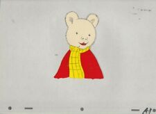 RUPERT THE BEAR Cartoon Animation 12.5x10.5" Cel A-9 w/ Yellow Scarf & Sweater