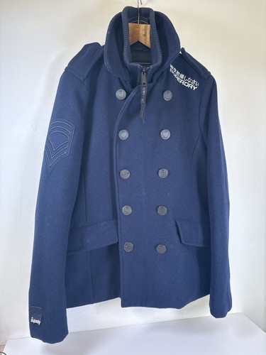 Superdry pea coat - men’s, xl