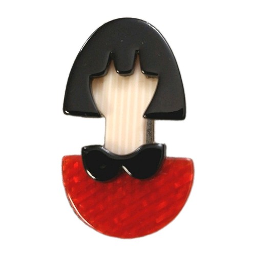 Lea stein genuine brooch - brooch,