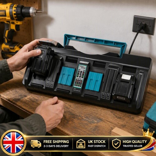 Ports dc18sf fast charger - uk, 4-ports