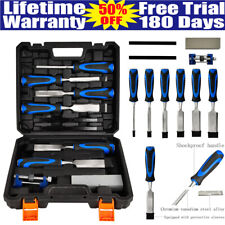 Wood Chisel Set 10 Pieces Woodworking Tools Sharpening Stone with Storage Box