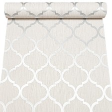 White trellis glitter - white,
