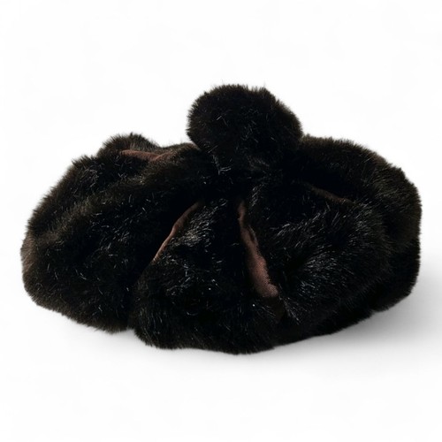Ladies vintage faux fur pom - ladies,