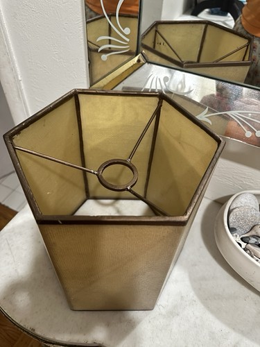 Vintage resin hexagon shade - vintage,