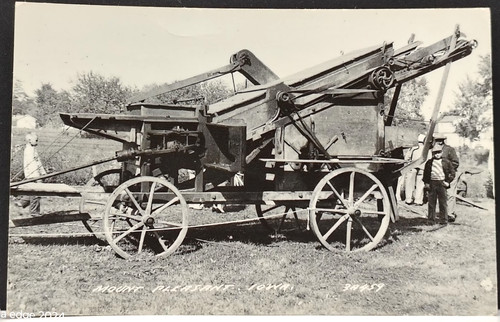 Rppc antique threshing - rppc,