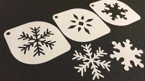 Set 3pcs xmas stencils - of,