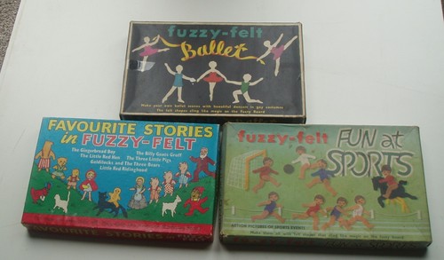 Vintage fuzzy felt boxed - vintage,