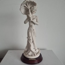 RARE Giuseppe Armani Figurine Young Lady Umbrella 1993 Florence