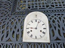 SILVERED engraved bracket antique clock arched dial an part HAC movement German