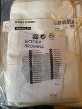 Ikea EKTORP BROMMA Cover for Footstool, BLEKINGE WHITE,000.340.95, 100% Cotton