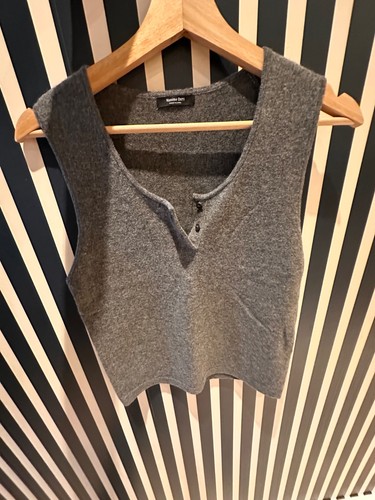 Grey tank sleeveless top - grey,