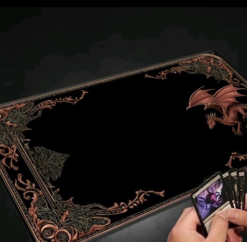 Gothic dragon mtg playmat - gothic,