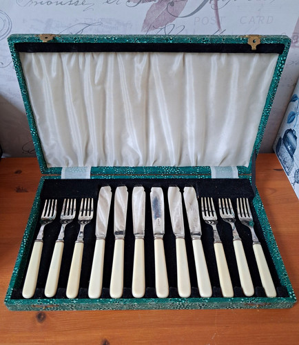 Vintage silver plate cutlery - plate,