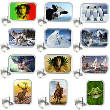 Silver Hinged Tobacco Tins 2oz