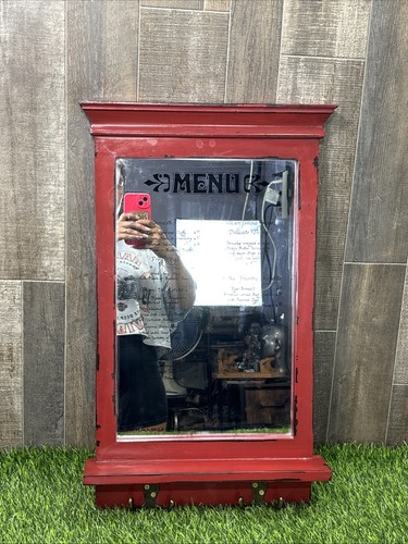 Vintage rustic red menu - rustic,
