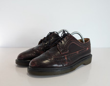 Dr. Martens 14147 Brogue Dress Shoes Men UK 7 Oxblood Leather Lace Wingtip Vtg
