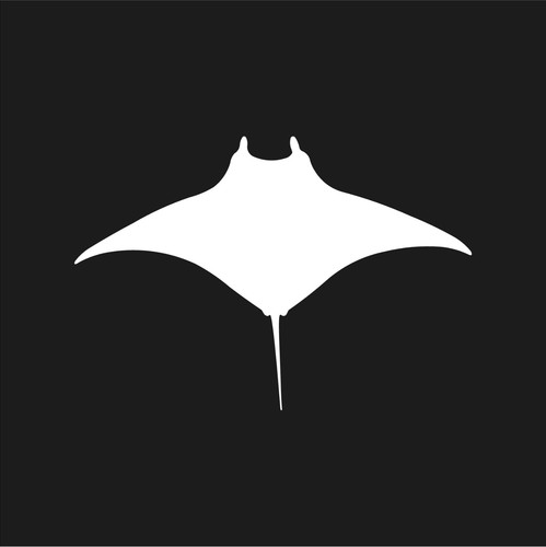 Manta ray outline vinyl - ray, decal