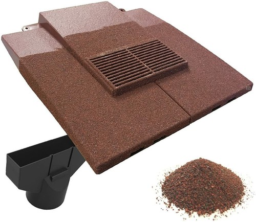 Plain tile old red granulated - old,