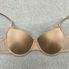 Cosmopolitan Bra 36C Demi Push-Up Bra Smooth Gold