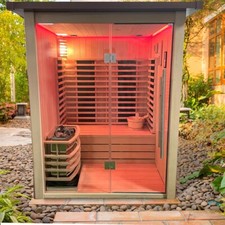 Insignia's Luxury Gen 3 Infrared Hybrid Garden Sauna 1700 x 1500 mm. All Options