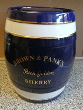 Blue Antique Brown & Panks Rich Golden Sherry Barrel With Tap 