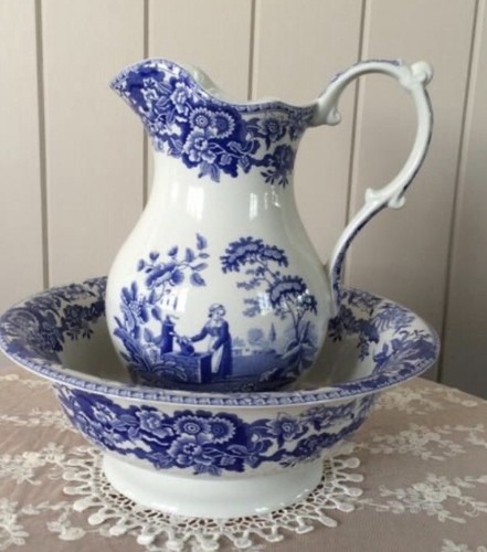 Rare large pitcher and bowl - and,