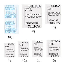 Silica Gel 1g / 2g / 3g / 5g/10g Desiccant Moisturizer Dehumidifier Bags