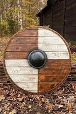 Handmade Viking Shield Authentic Battle Worn Valhalla Viking Shield