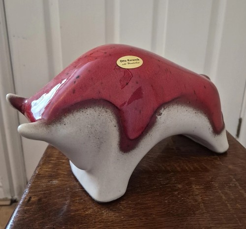 Otto keramik large bull red - keramik,