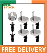 4 Pack Quick Release Toilet Seat Fixings Universal Hinges + Screw Kit - IR