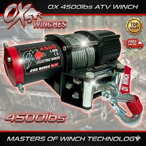 Electric winch 4500lb wire - ox,