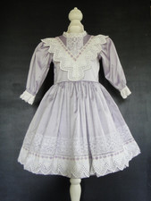 Silk Dress in Lilac for Antique or Modern Doll of 73 CM - Jumeau Steiner Bru