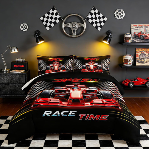 Red race car - race, for