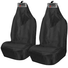 FOR SEAT IBIZA - Heavy Duty Waterproof Front Car Seat Covers Protectors Black