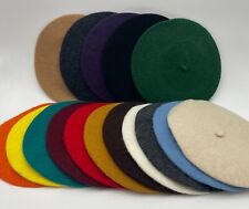 Ladies Unisex French Beret Classic Vintage Style Wooly Hat 100% Wool Winter In