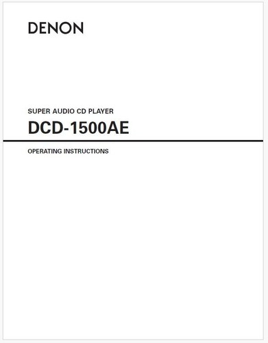 Denon dcd 1500ae super - dcd-1500ae, audio