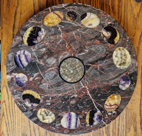 Blue john inlaid tabletop - john,