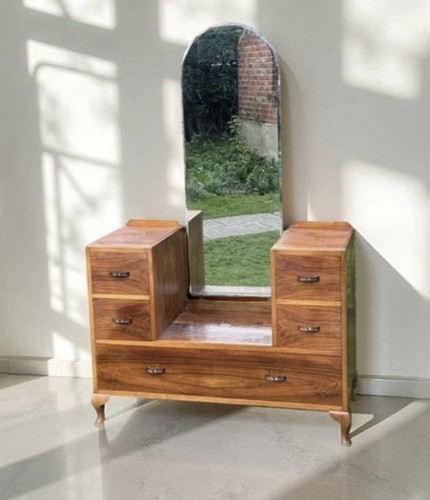 Antique art deco walnut - art,
