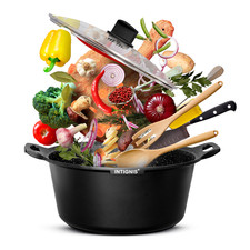 Casserole Stock Pot Sauce Pan Non stick  Lid, 6.7 Liter, Induction, Gas, Electri