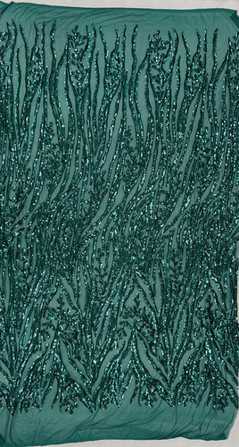 Willow teal green sequins - teal,