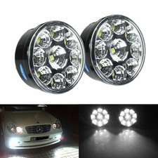 1 Pair White 12V 9 LED Φ70mm